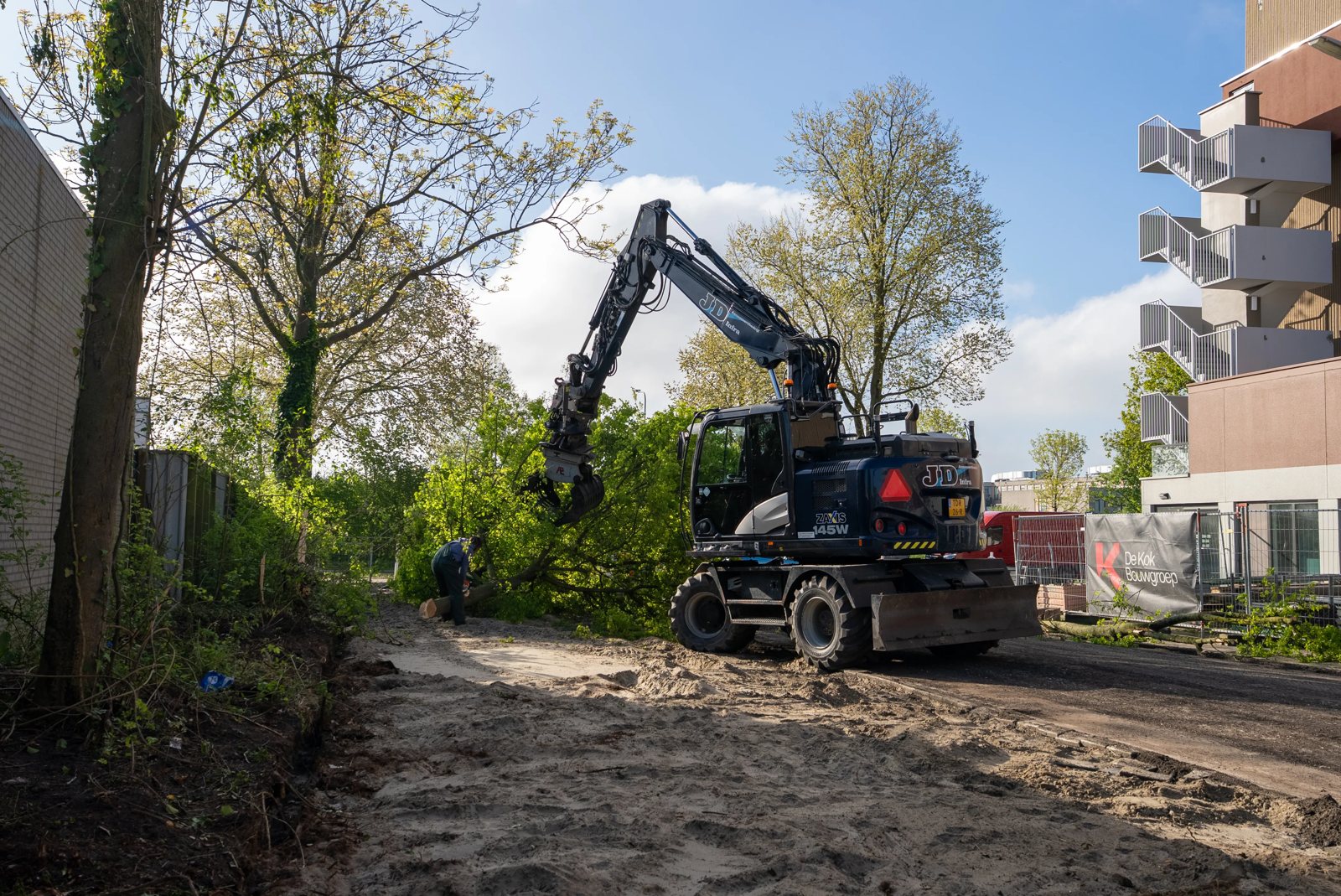 Machinist aan het werk bij JD Infra